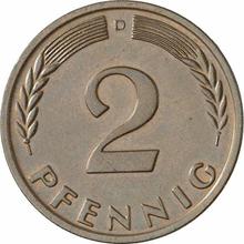 2 Pfennig 1962 D  