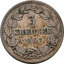 3 kreuzers 1867   