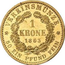 1 krone 1863 A  