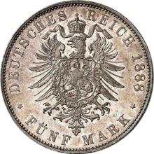 5 marcos 1888 G   "Baden"