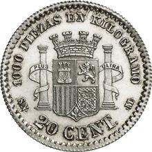 20 centimos 1869  SNM 