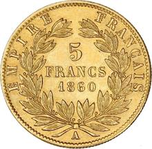 5 francos 1860 A  