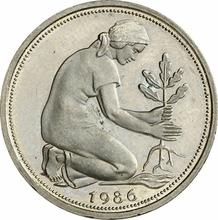 50 Pfennig 1986 J  
