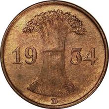 1 Reichspfennig 1934 D  