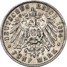 5 марок 1894 E   "Саксония"