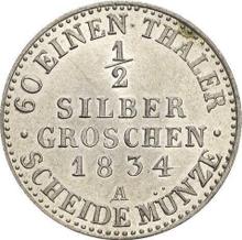 Medio Silber Groschen 1834 A  