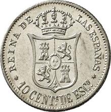 10 centimos de escudo 1865   