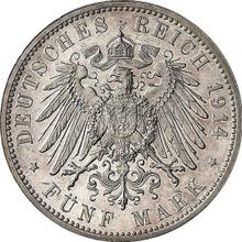 5 marcos 1914 D   "Bavaria" (Pruebas)