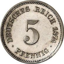 5 fenigów 1874 C  