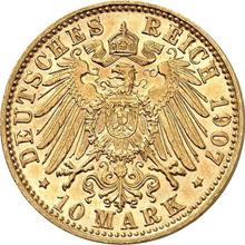 10 marcos 1907 D   "Bavaria"