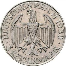 3 Reichsmarks 1930 D   "Zepelín"