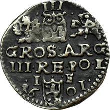 Трояк (3 гроша) 1601  IF  "Люблинский монетный двор"