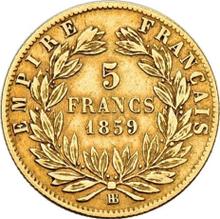 5 Franken 1859 BB  