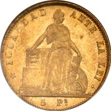 5 песо 1867 So  