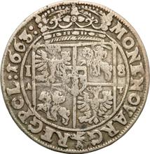 Орт (18 грошей) 1663  AT  "Прямой герб"