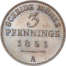 3 Pfennig 1851 A  