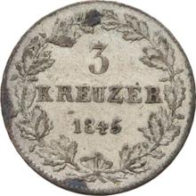 3 Kreuzer 1845   
