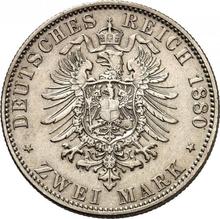 2 marcos 1880 E   "Sajonia"