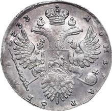 Rouble 1733    "The corsage is parallel to the circumference"