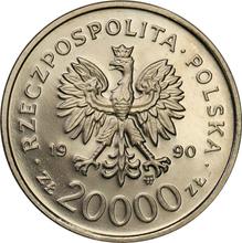 20000 złotych 1990 MW   "10-lecie powstania Solidarności" (PRÓBA)