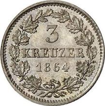 3 Kreuzer 1864   