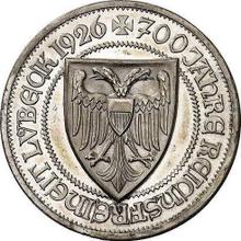 3 reichsmark 1926 A   "Lubeka"