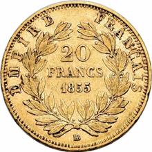 20 francos 1855 BB  