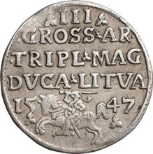 Трояк (3 гроша) 1547    "Литва"
