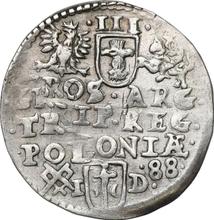 Trojak (3 groszy) 1588  ID  "Casa de moneda de Poznan"
