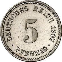 5 fenigów 1907 F  