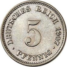 5 fenigów 1907 D  