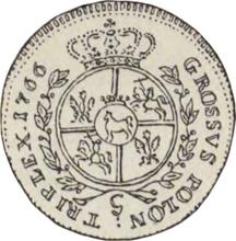 Трояк (3 гроша) 1766  g  (Пробный)