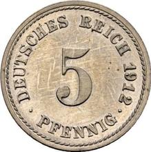 5 fenigów 1912 F  