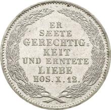 1/6 Taler 1854    "Auf des königs tod"