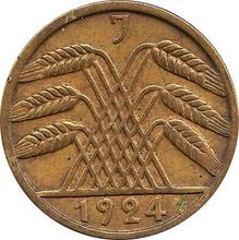 5 Reichspfennigs 1924 J  