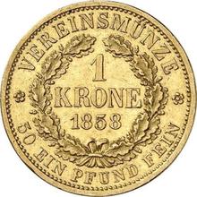 1 corona 1858  F 