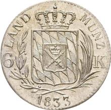6 Kreuzer 1833   