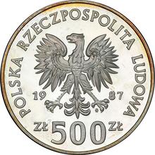 500 złotych 1987 MW  TT "Mistrzostwa Europy w Piłce Nożnej 1988"
