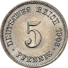 5 fenigów 1905 J  