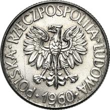10 Zlotych 1960    "Schlüssel und Zahnrad" (Probe)