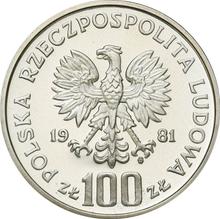 100 złotych 1981 MW   "Konie" (PRÓBA)