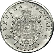 20 francos 1863 BB  