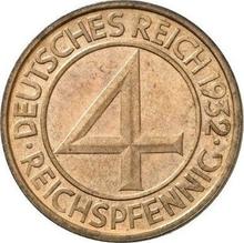 4 Reichspfennigs 1932 G  