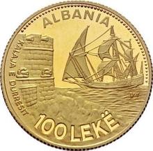 100 Lekë 1986    "Durazzo Seaport" (Pattern)