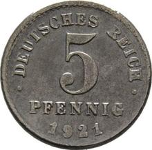5 Pfennig 1921 D  