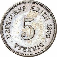 5 fenigów 1909 E  