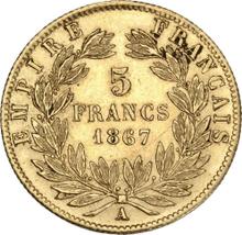 5 francos 1867 A  