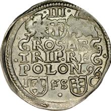 Trojak (3 groszy) 1596  IF SC  "Casa de moneda de Bydgoszcz"