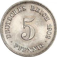 5 Pfennige 1902 E  