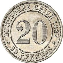 20 Pfennige 1887 J  